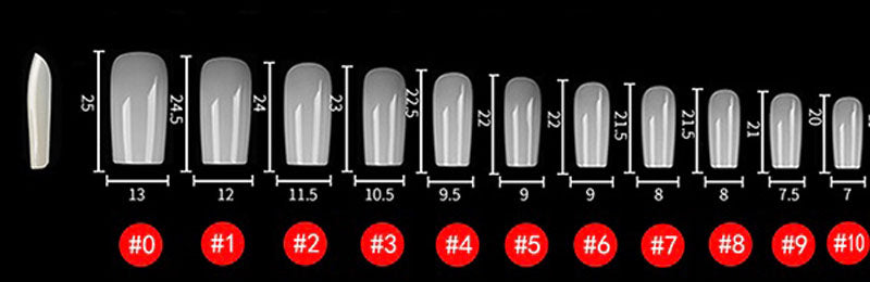 Soft Gel-x Nail Tips unghie Standard/Square Shape 500 in Tipbox