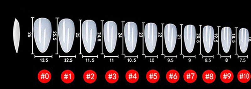 Soft Gel-x Nail Tips unghie Légère/Long Almond Shape 500 in Tipbox