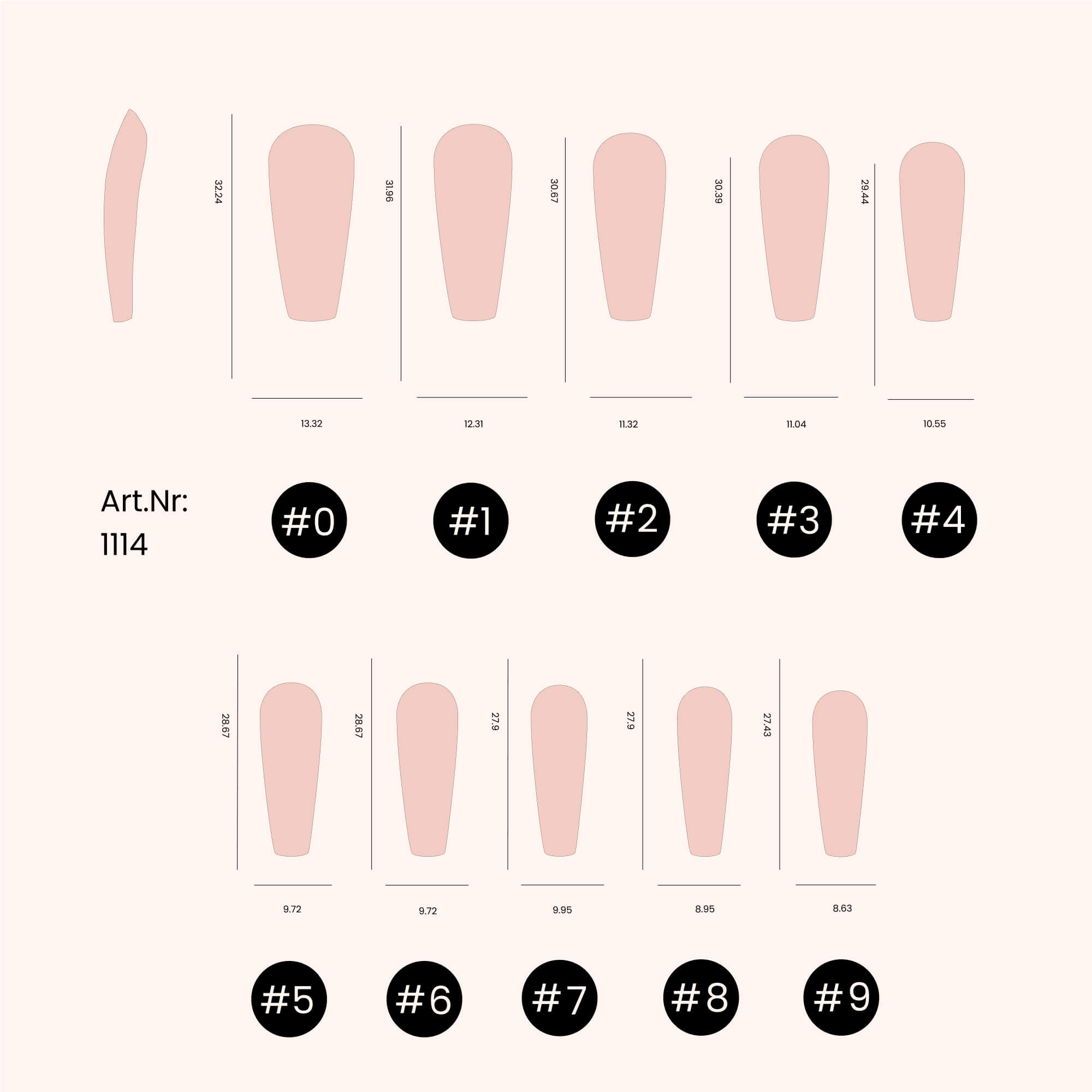 Soft Gel-x Nail Tips unghie Cut/Coffin Shape 500 in Tipbox