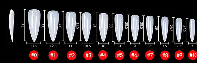 Soft Gel-x Nail Tips unghie Claws/Stiletto Shape 500 in Tipbox