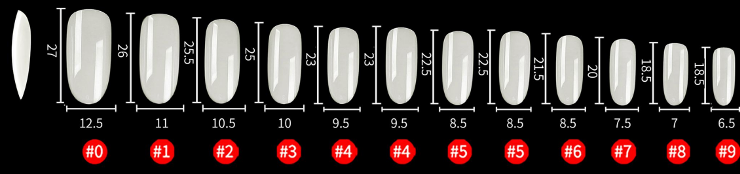 Soft Gel-x Nail Tips unghie Arrow Shape 500 in Tipbox
