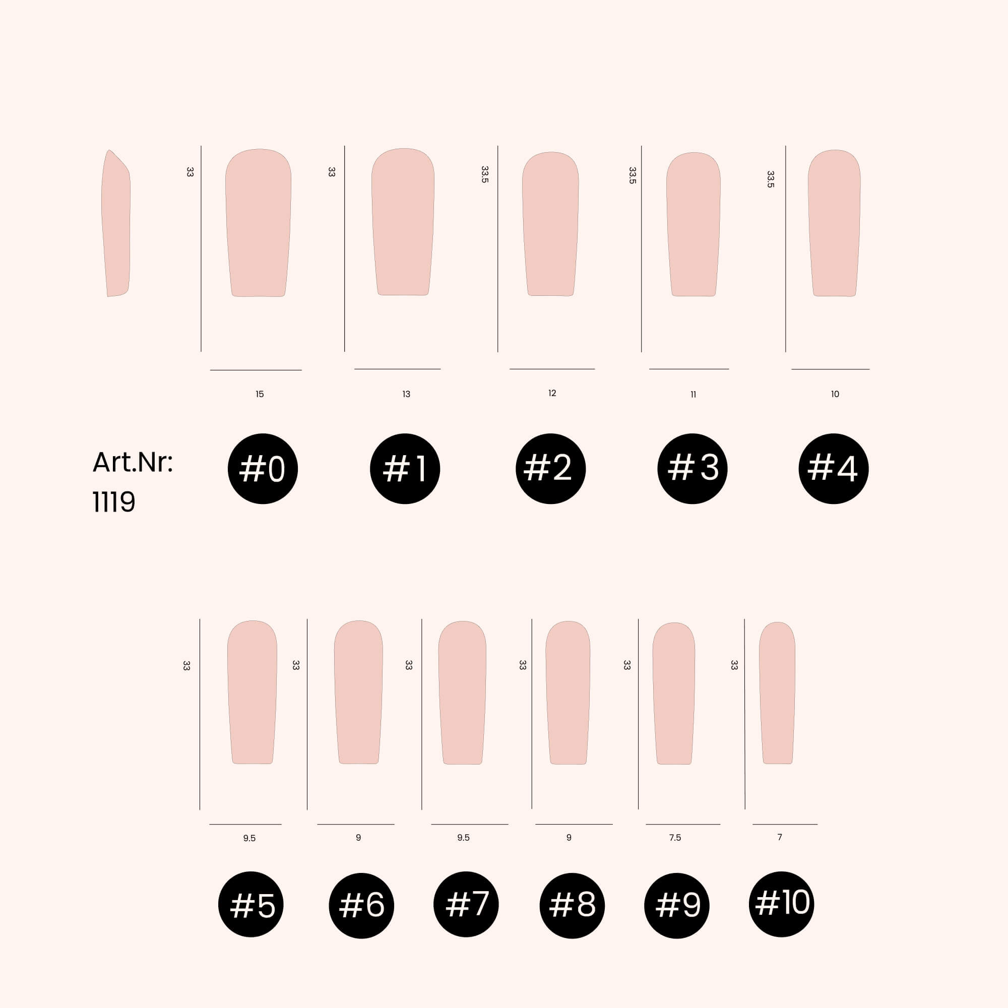 Soft Gel Nail Tips Long Square Shape 500 in Tipbox