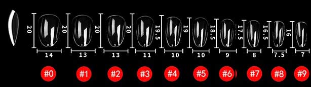 Soft Gel-x Nail Tips unghie Rounded Almond Shape 500 in Tipbox