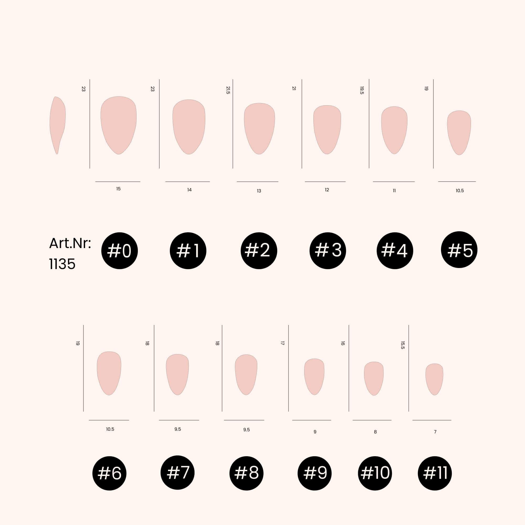 Soft Gel-x Nail Tips unghie Short Almond Shape 500 in Tipbox