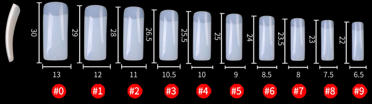 Tips unghie standard trasparenti