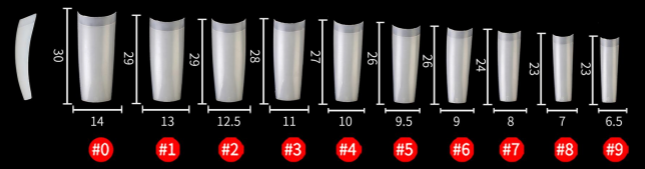 Tips unghie con linea demarcazione corte - trasparenti