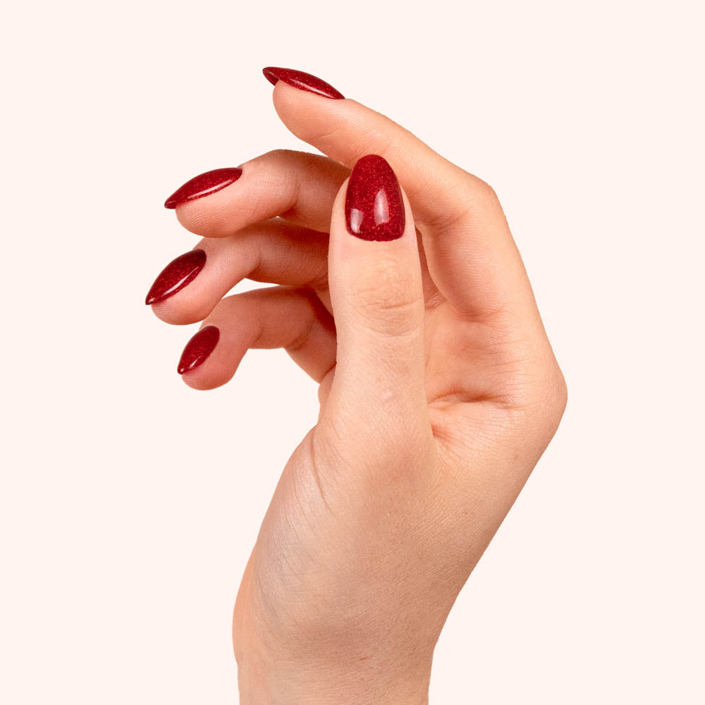 Smalto semipermanente Red Glitter-Star