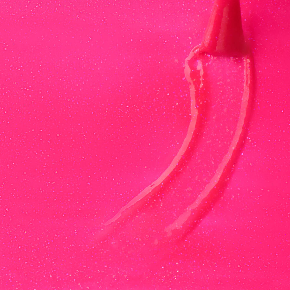 Gel Polish Shellac Neon Pink Glitter