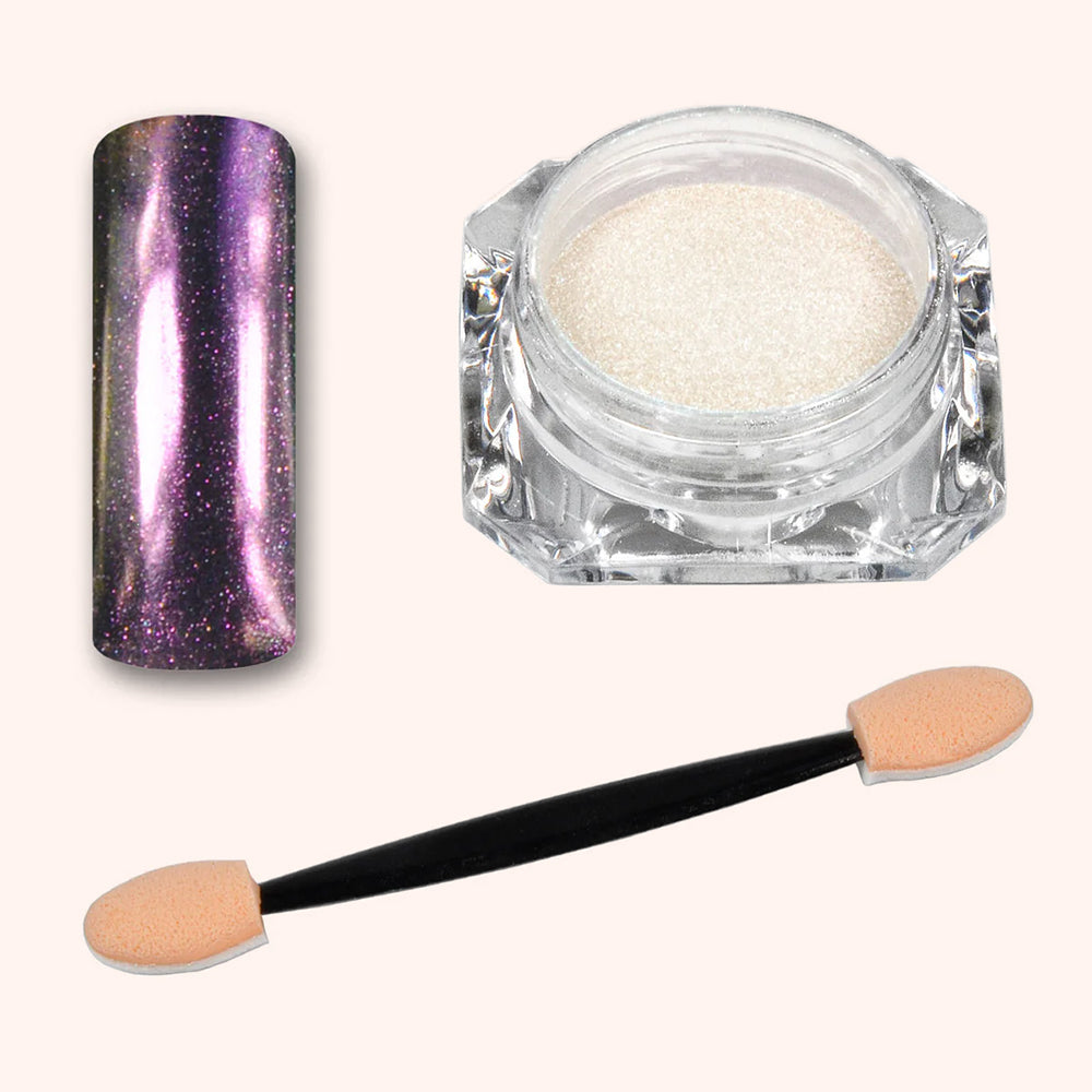 Mirror Chrome Puder Unicorn White