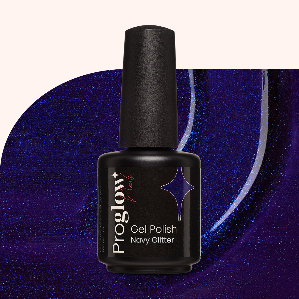 5721 Gel Polish Navy Glitter 1