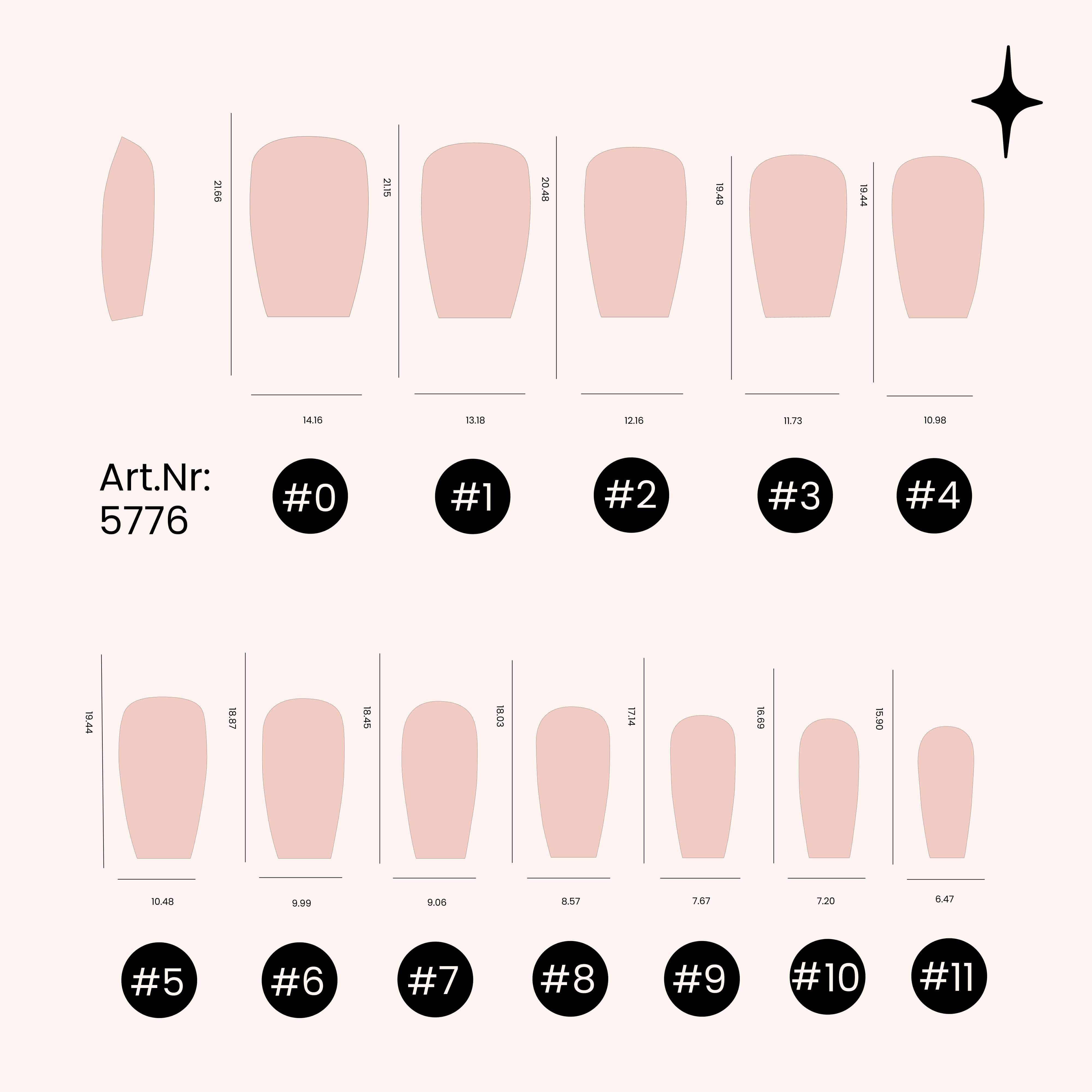 Soft Gel-x Nail Tips unghie Short Cut/Short Coffin Shape 500 in Tipbox