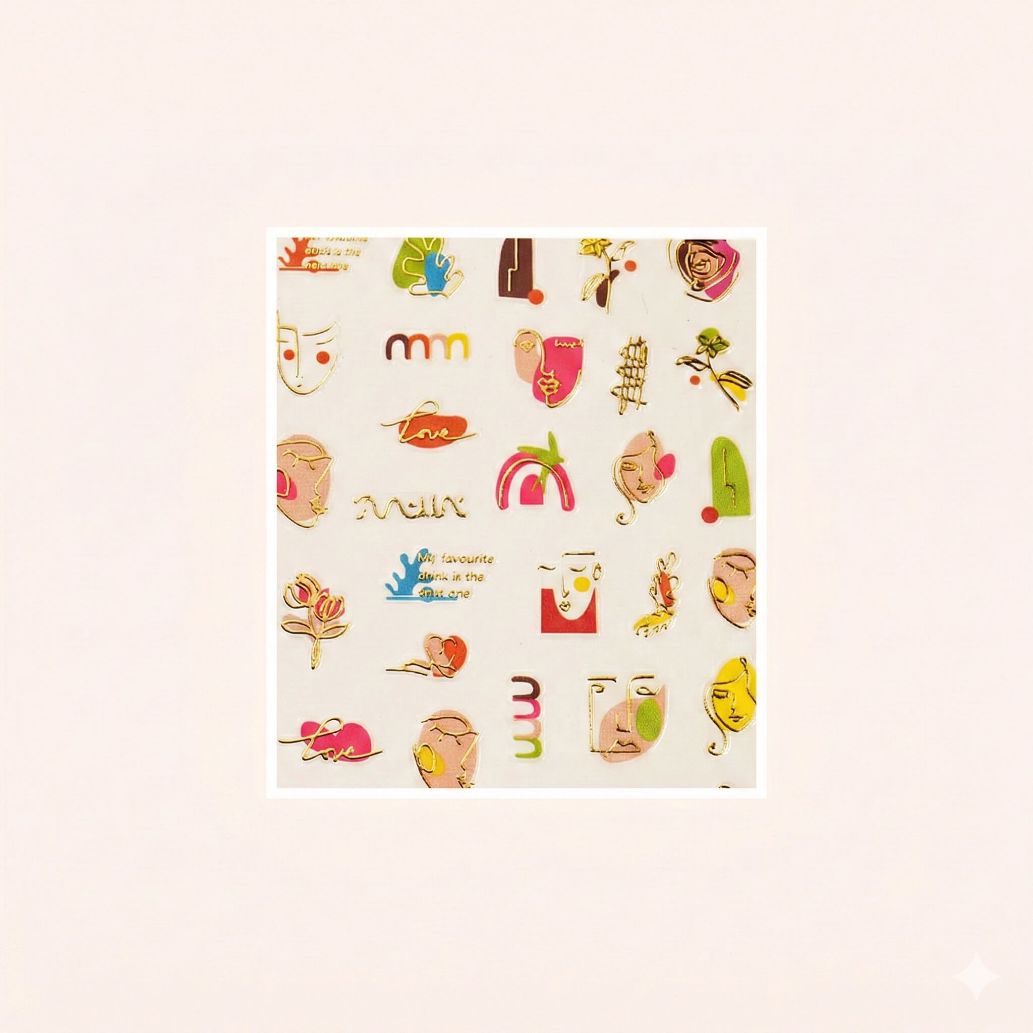 Nail Sticker Girl Face