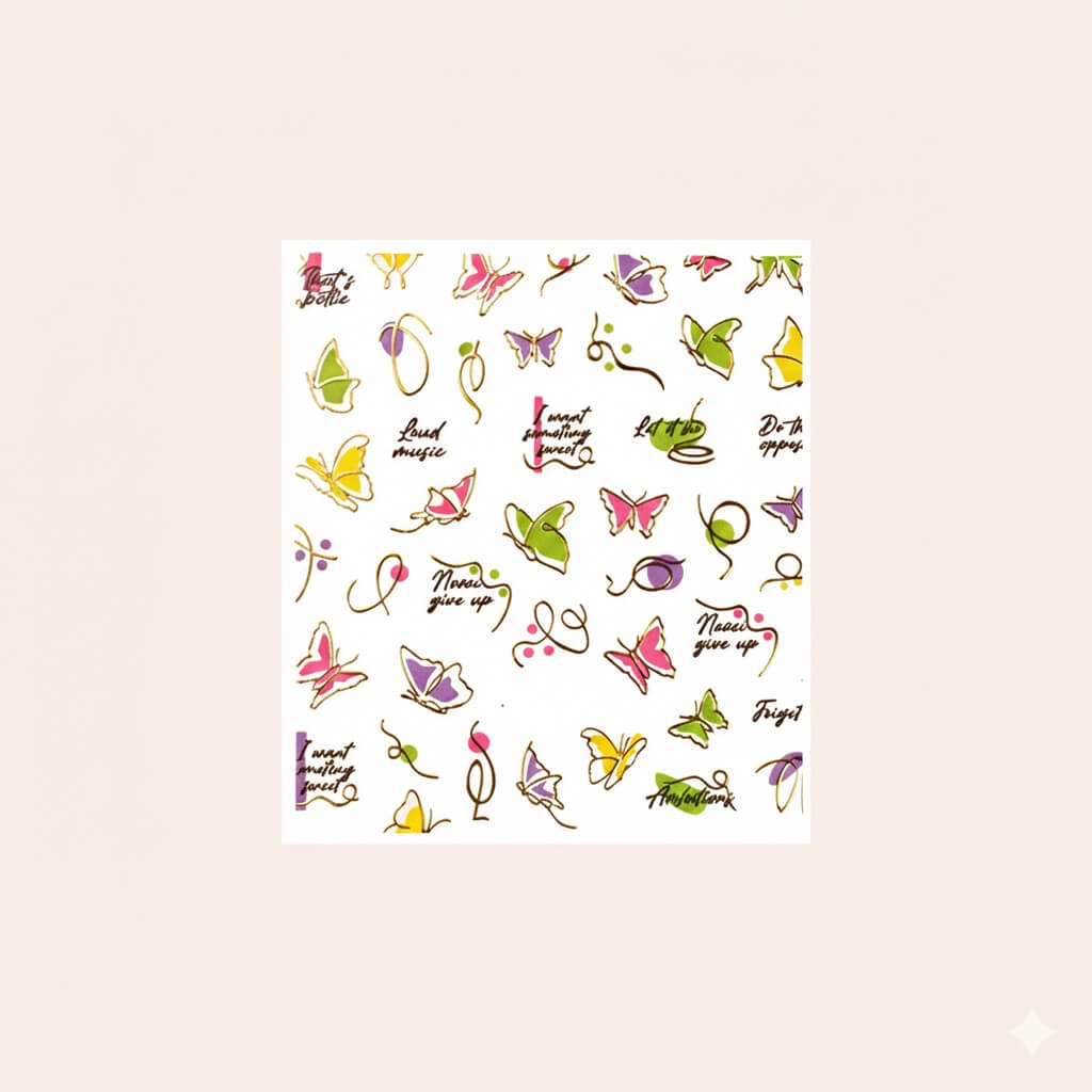 Nail Sticker Spring Butterfly