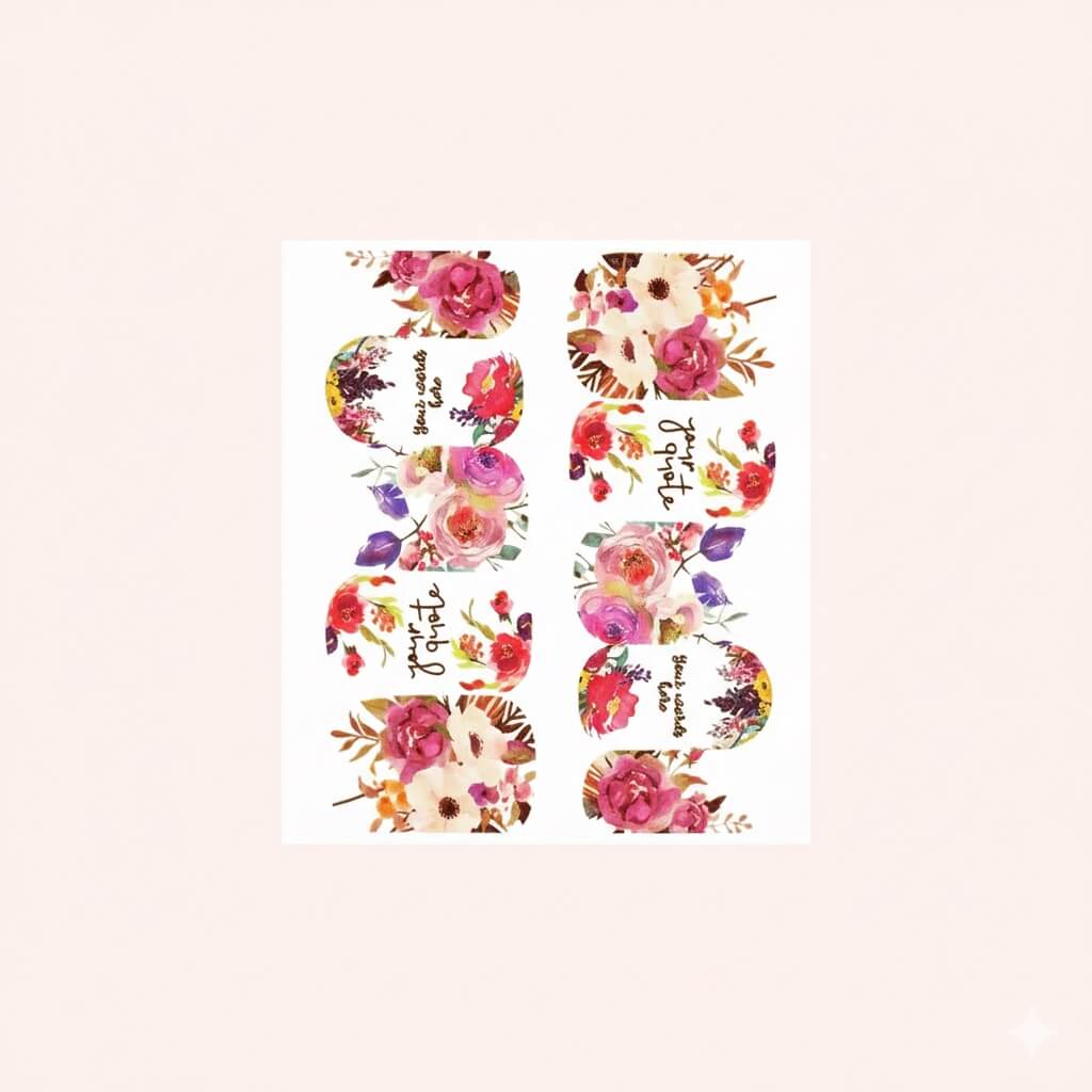 Water Decal Flowers 2