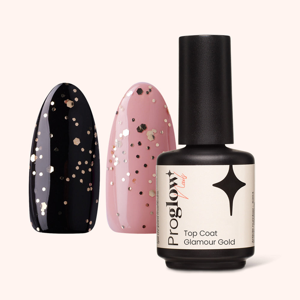 Gel Polish Glamour Gold Top Coat - No Wipe