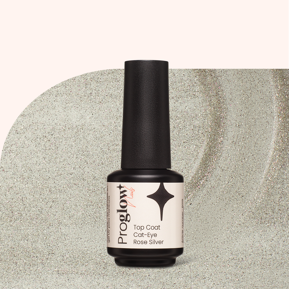 Smalto semipermanente Cat-Eye Rose Silver Top Coat - senza dispersione
