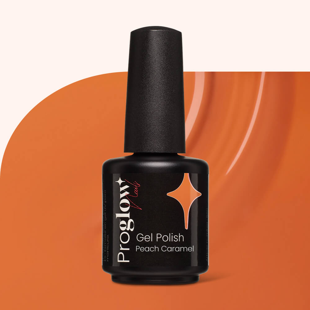 Gel Polish Shellac in einem Orange Braun