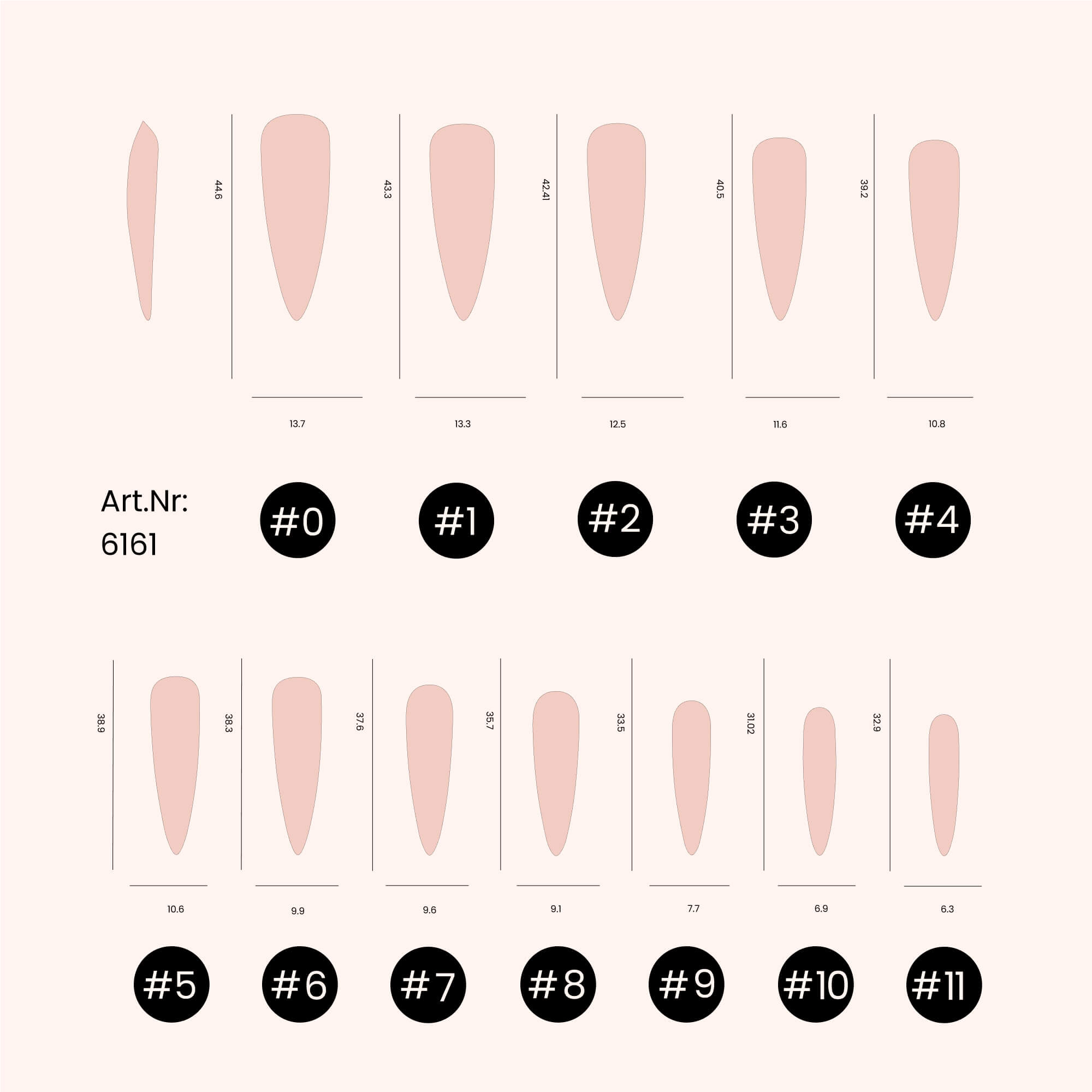 Soft Gel Nail Tips Long Stiletto 100 Stück