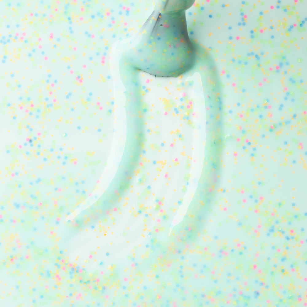 Smalto semipermanente Creamy Green Dots