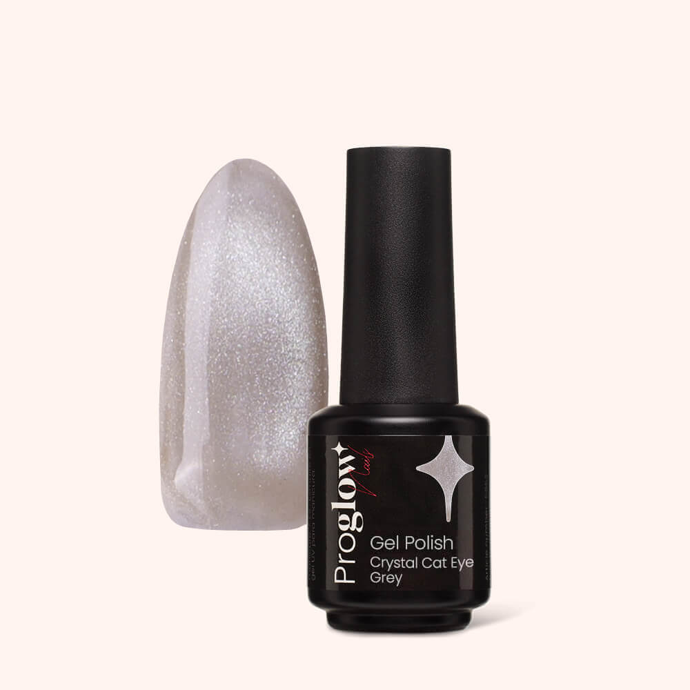 Gel Polish Shellac Crystal Cat Eye Grey