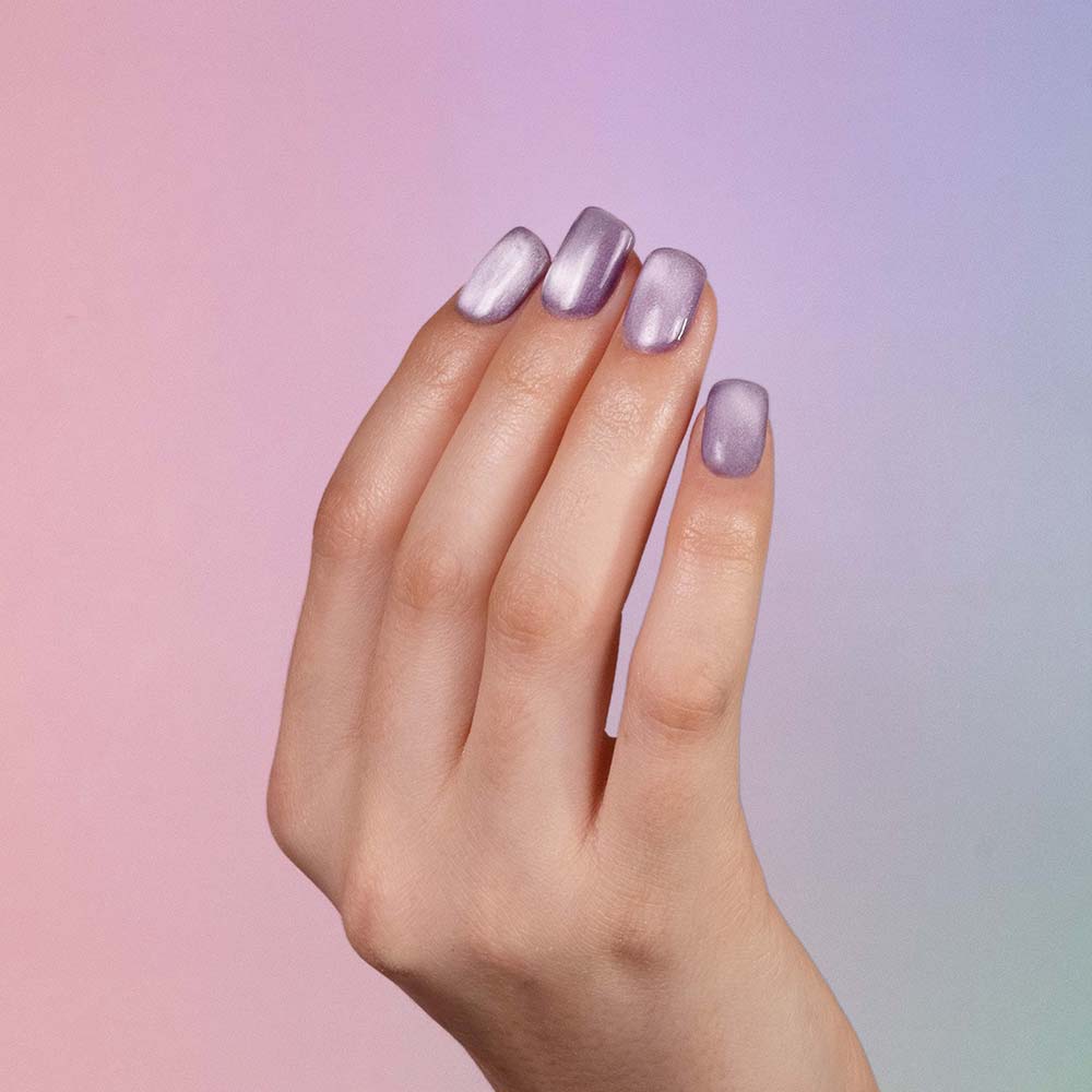 Gel Polish Shellac Crystal Cat Eye Violet