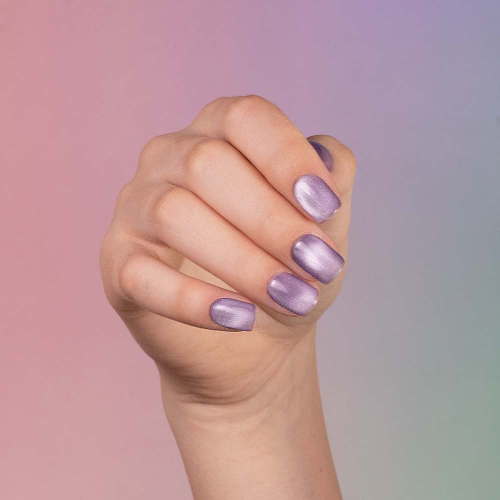 Gel Polish Shellac Crystal Cat Eye Violet