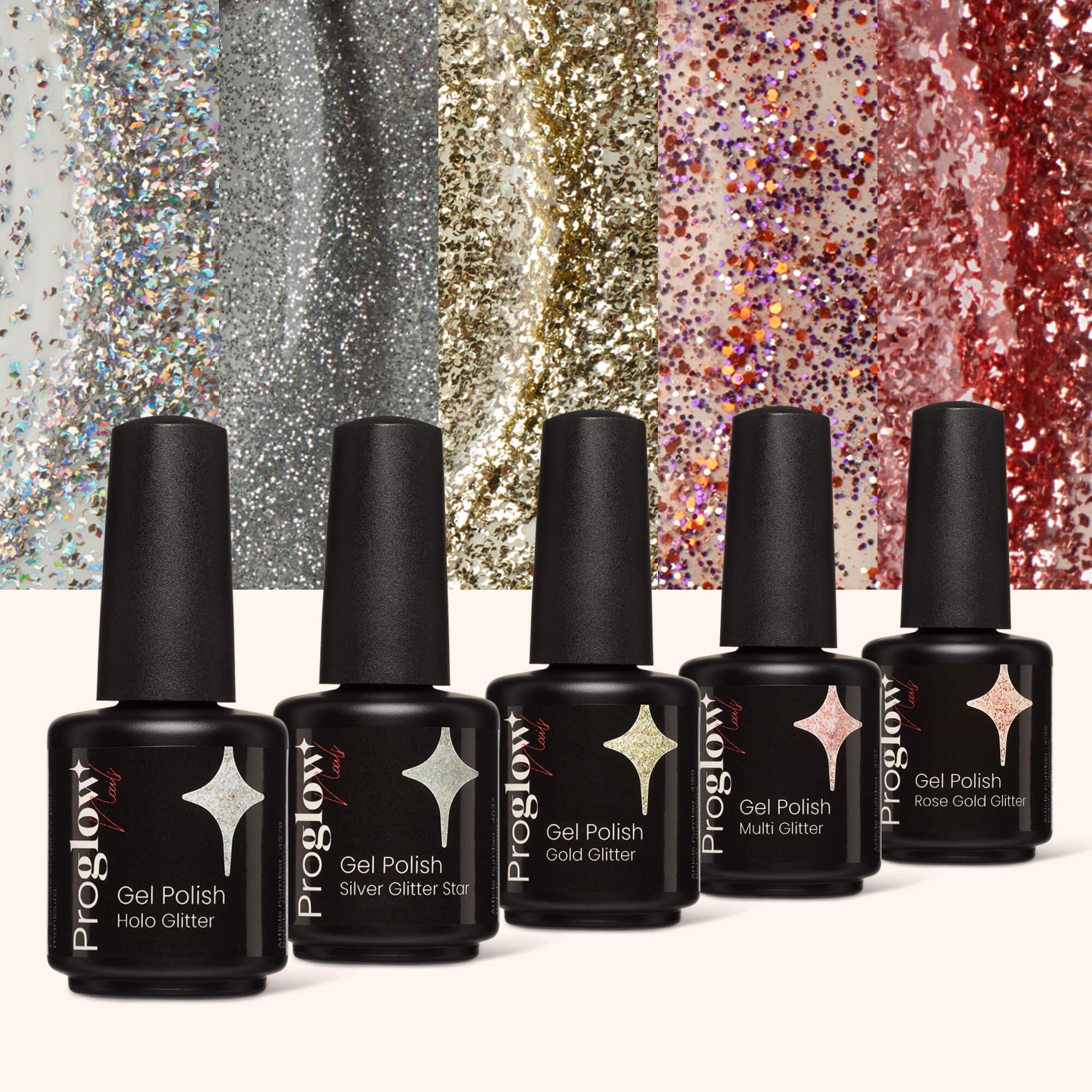 Set di smalti semipermanenti Glitter