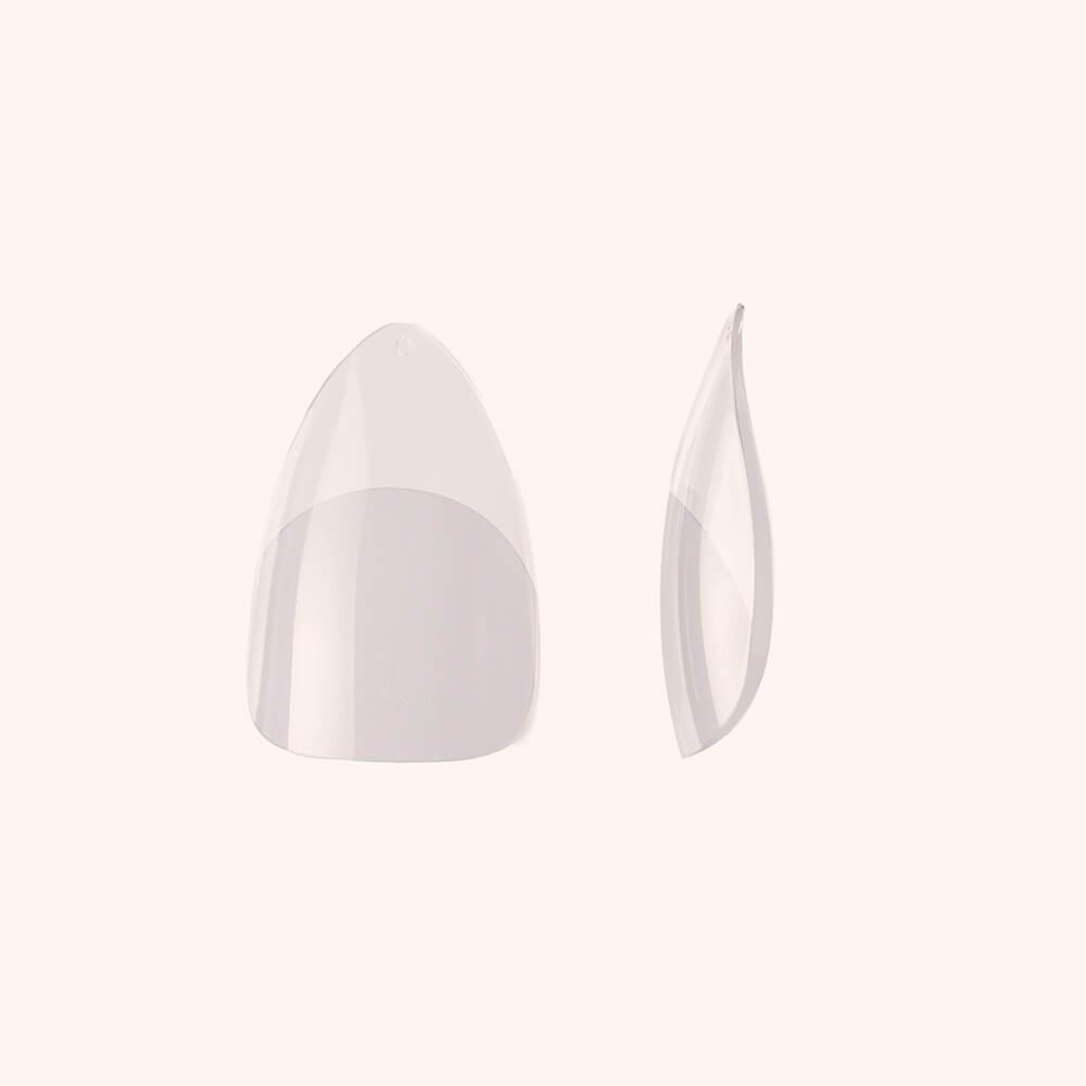 Soft Gel-x Nail Tips Half Buffed Short Almond Shape 500