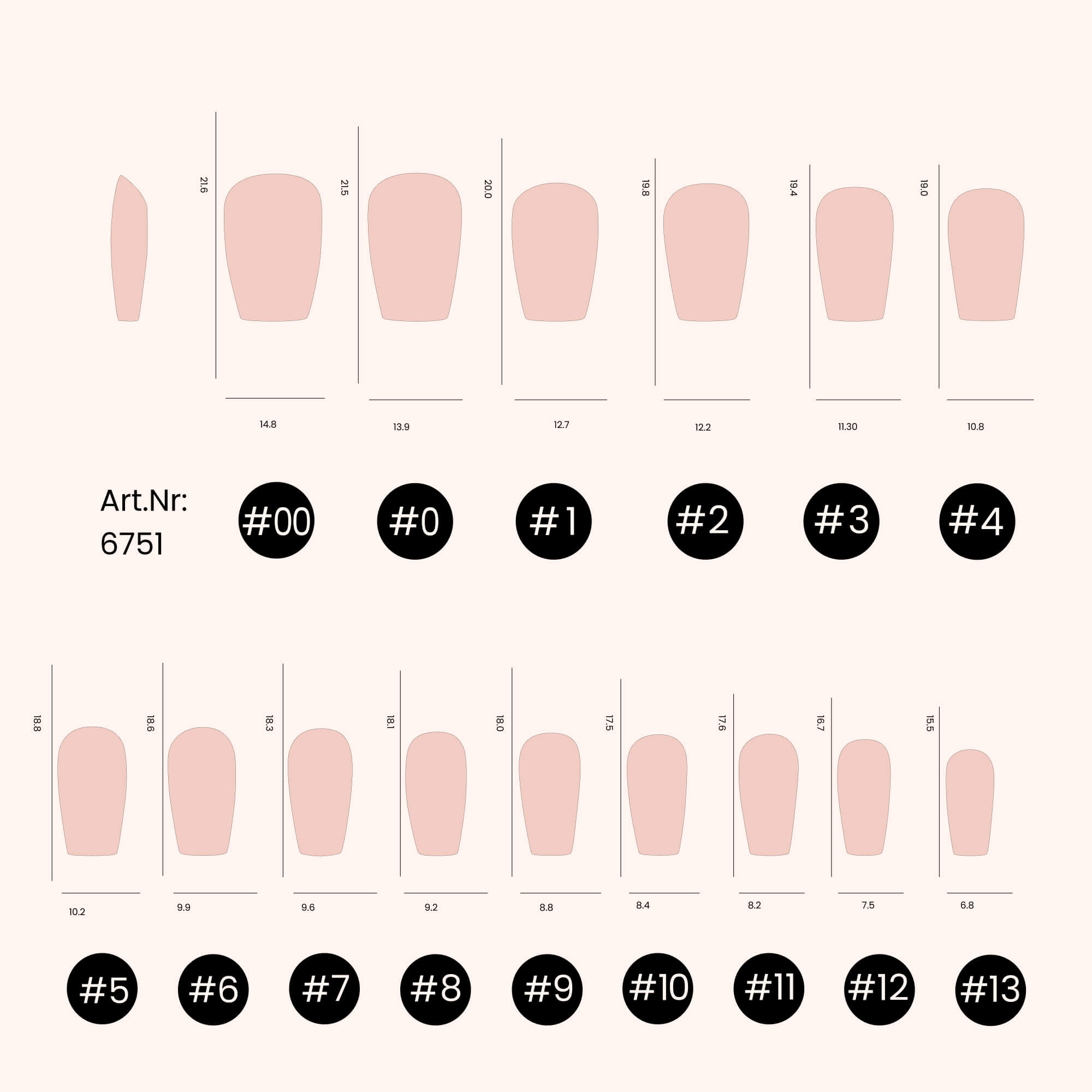 Soft Gel-x Nail Tips unghie C-Curve Short Coffin 600