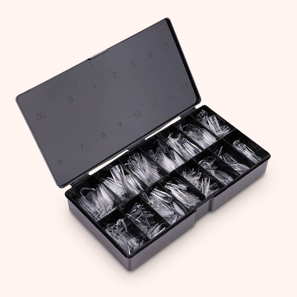 Soft Gel-x Nail Tips C-Curve Medium Coffin 600