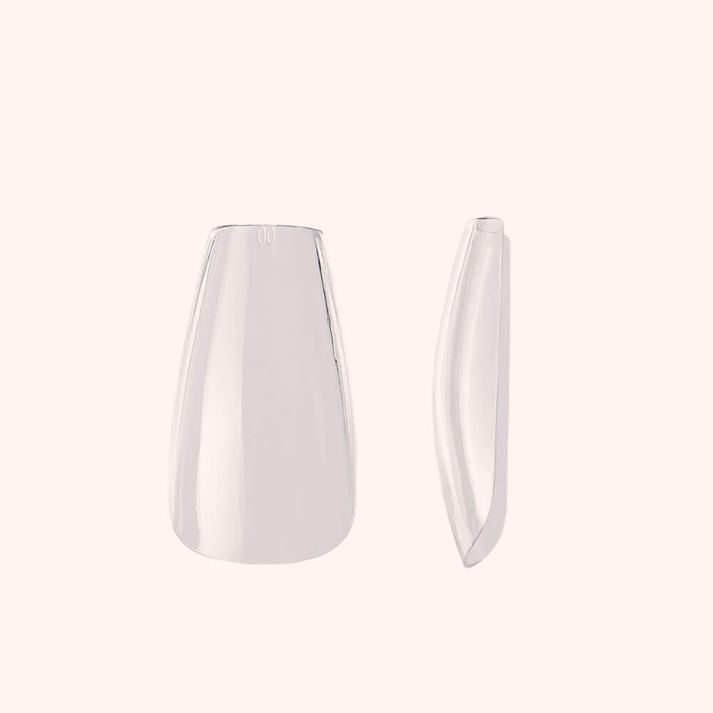 Soft Gel-x Nail Tips C-Curve Medium Coffin 600