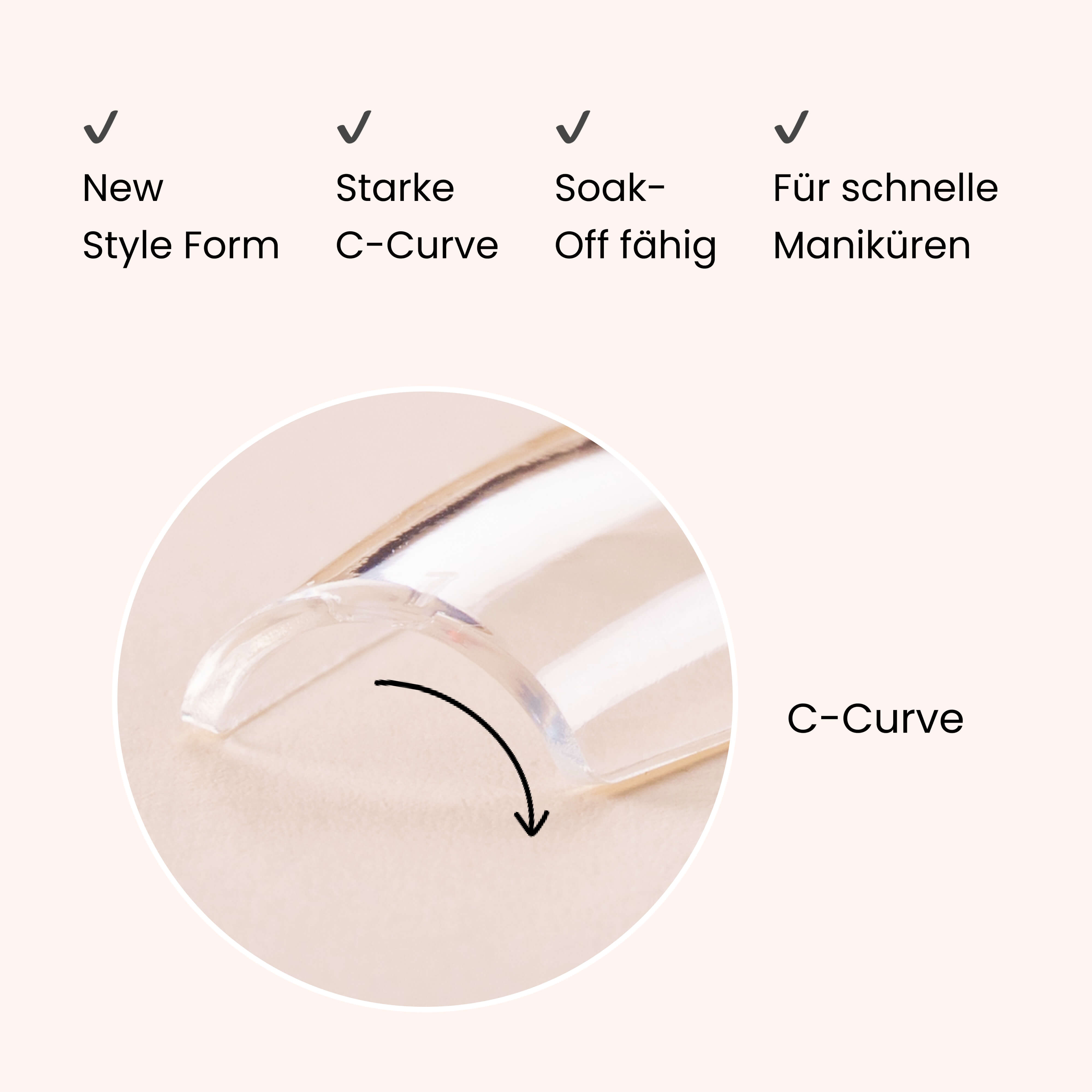 Soft Gel-x Nail Tips unghie C-Curve Medium Almond 600