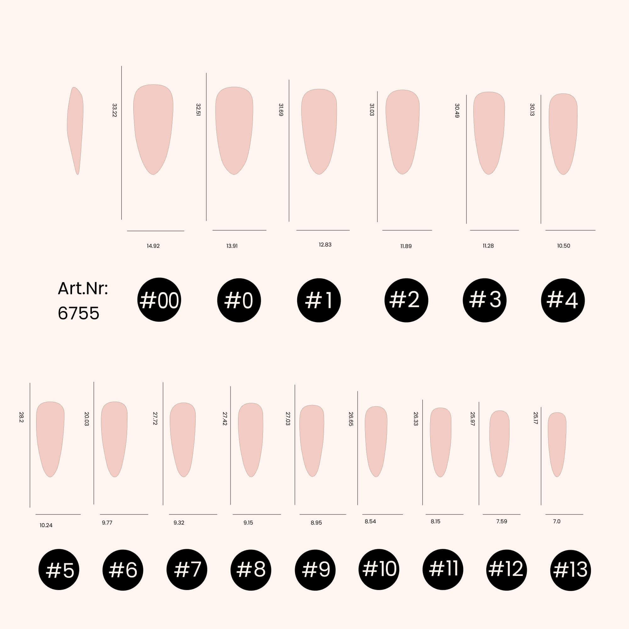 Soft Gel-x Nail Tips unghie C-Curve Long Almond 600
