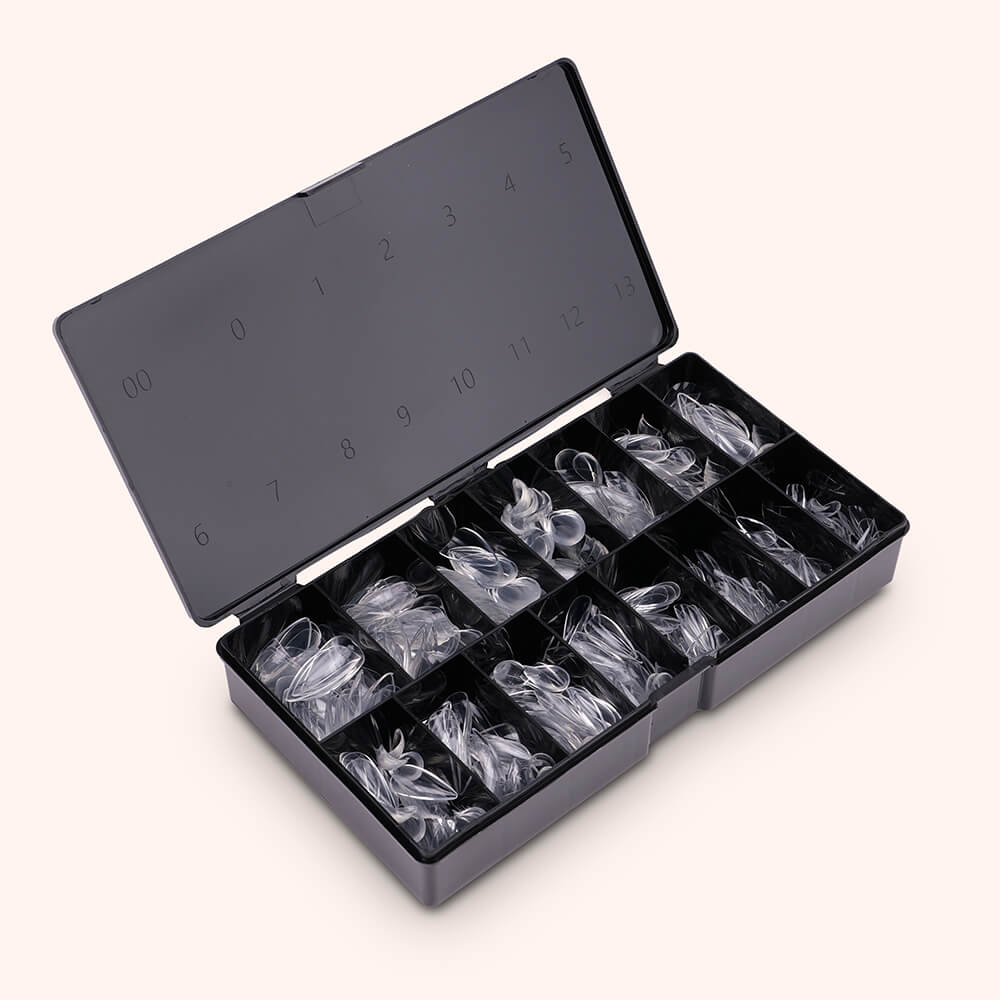 Soft Gel-X Nail Tips C-Curve Medium Stiletto 600
