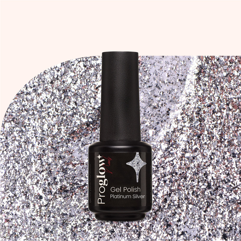 Gel Polish Shellac Platinum Silver