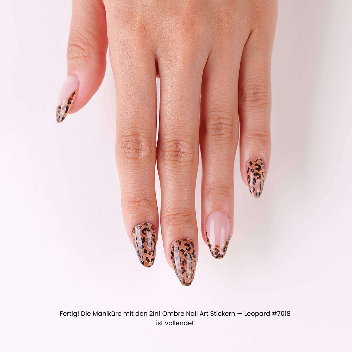 2in1 Ombre Nail Art Sticker - Zebra