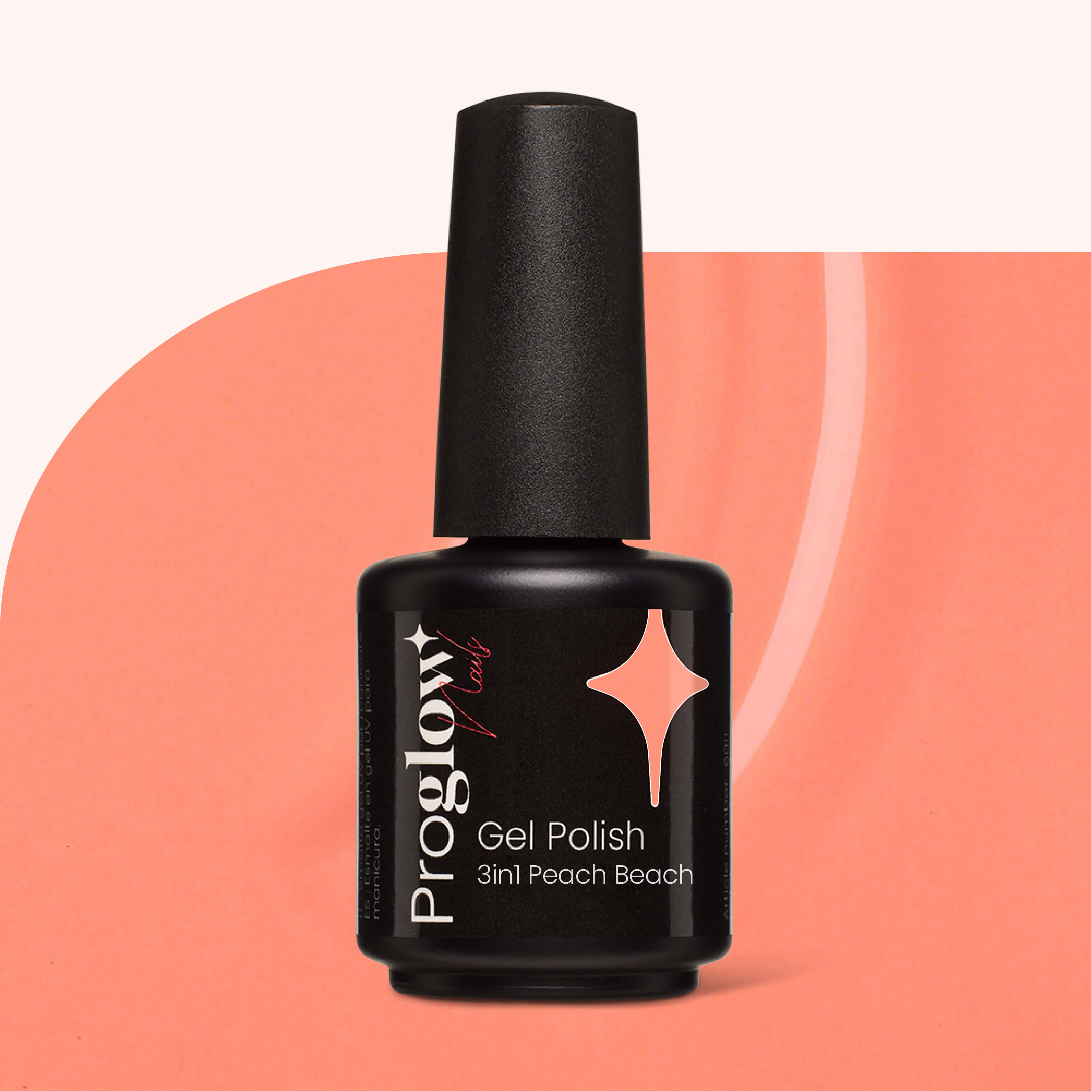 Smalto semipermanente 3-in-1 No Wipe Peach Beach