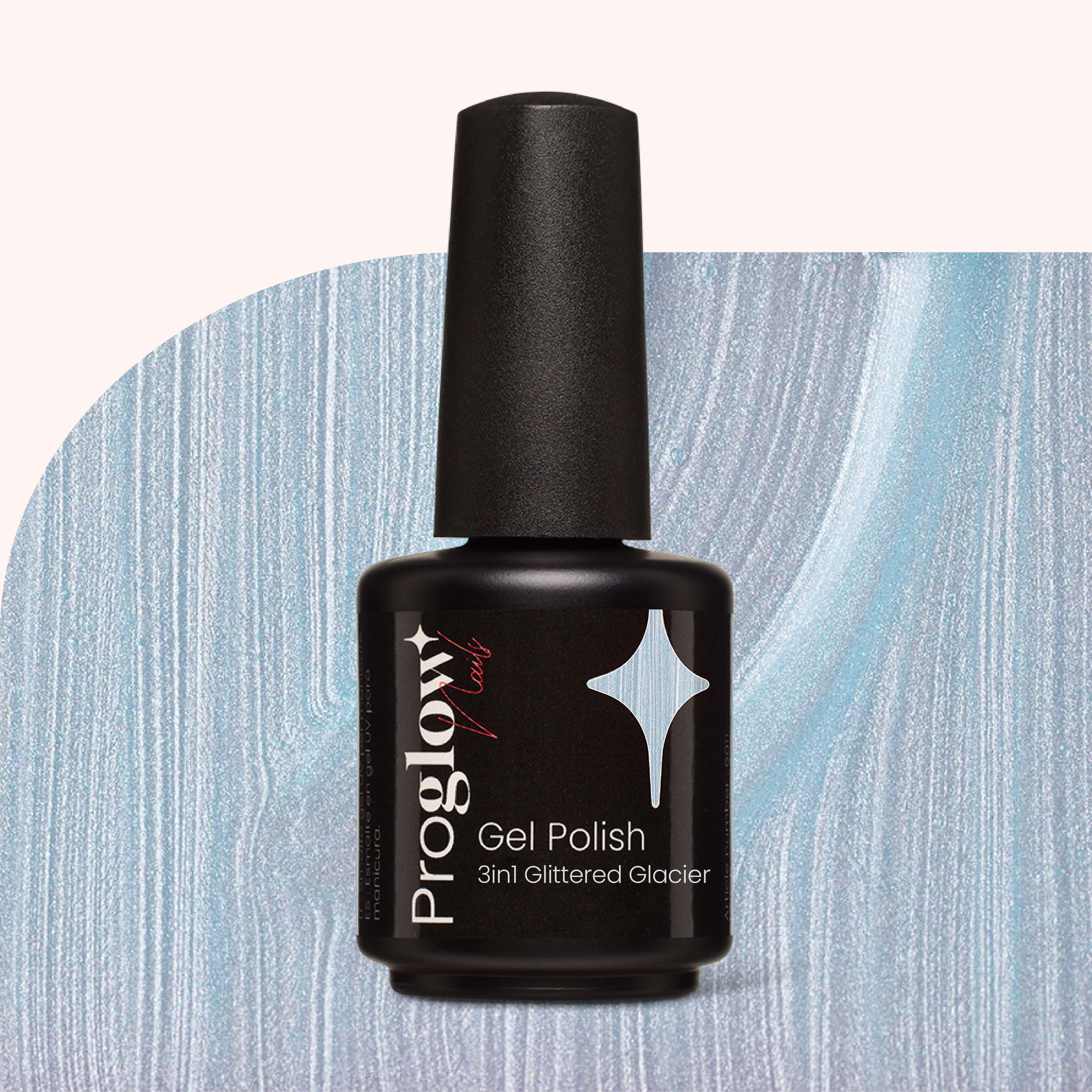 Smalto semipermanente 3-in-1 No Wipe Glittered Glacier