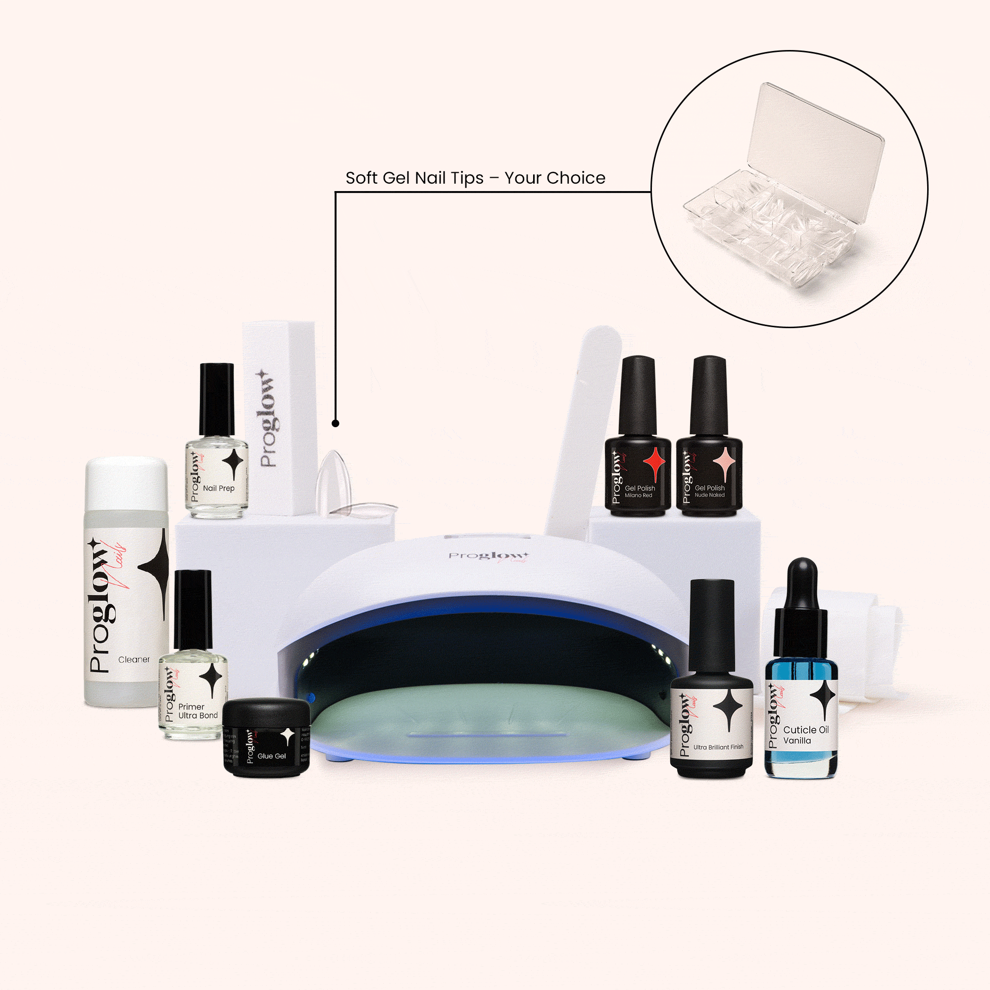 Kit Soft Gel Tips Glue Gel personalizzabile