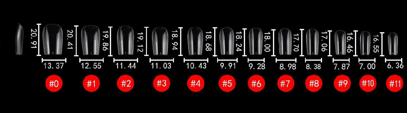 Soft Gel-x Nail Tips unghie Medium Square Shape 504 in Tipbox
