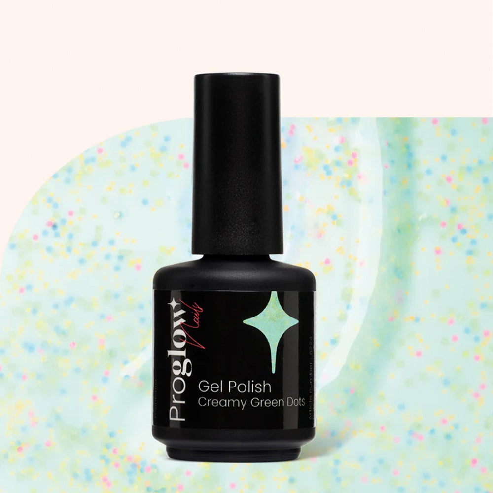 Smalto semipermanente Creamy Green Dots