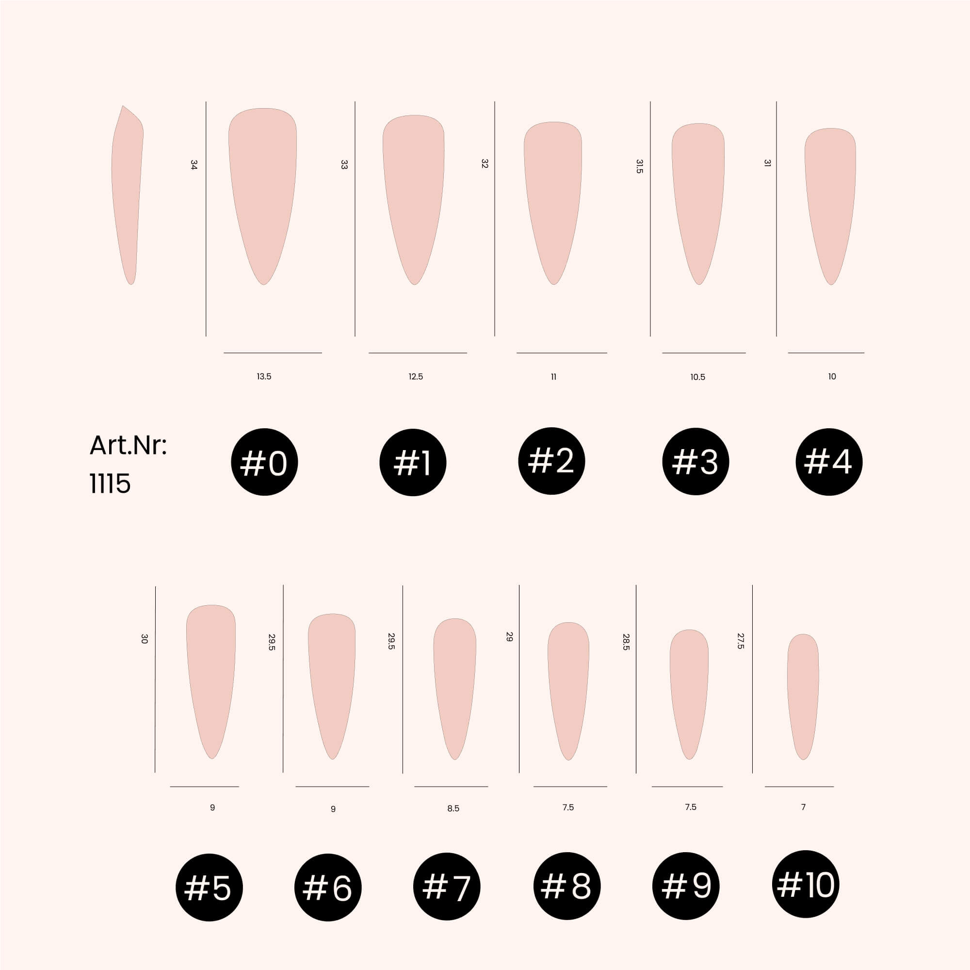 Soft Gel Nail Tips Stiletto Shape 500 in Tipbox