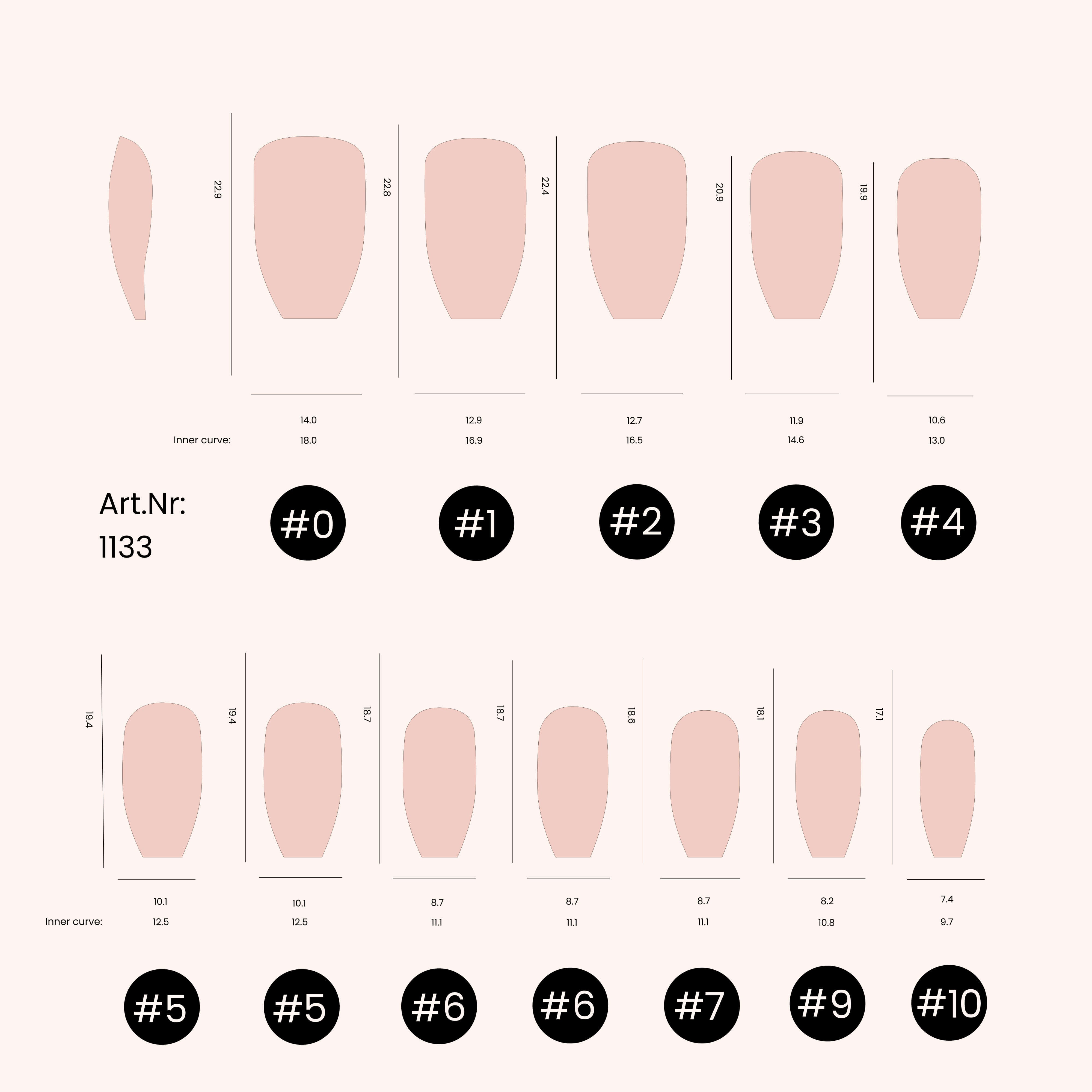 Soft Gel-x Nail Tips unghie Ballerina Shape 500 in Tipbox