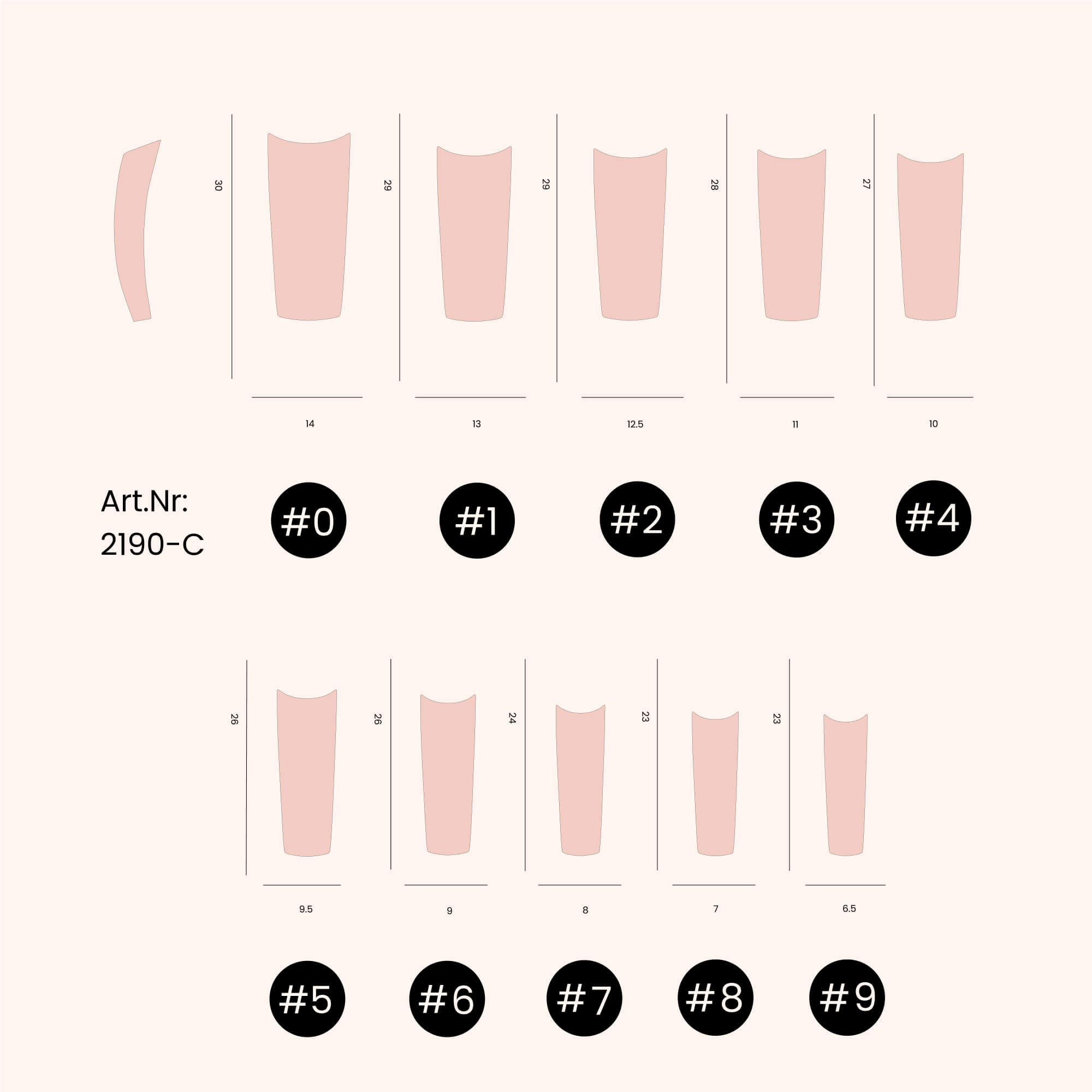 Tips mit kurzer Abgrenzungslinie - transparent