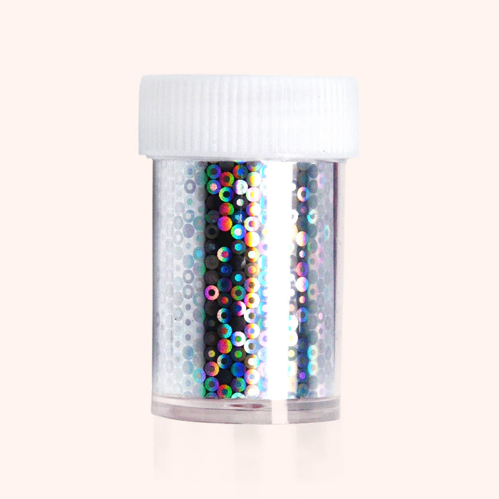 Nail Art Transferfolie Silver Circles