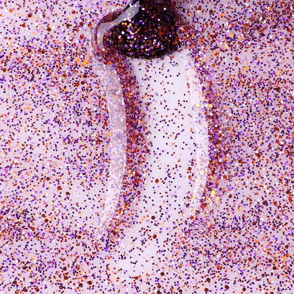 Smalto semipermanente Pink-Purple-Orange Glitter
