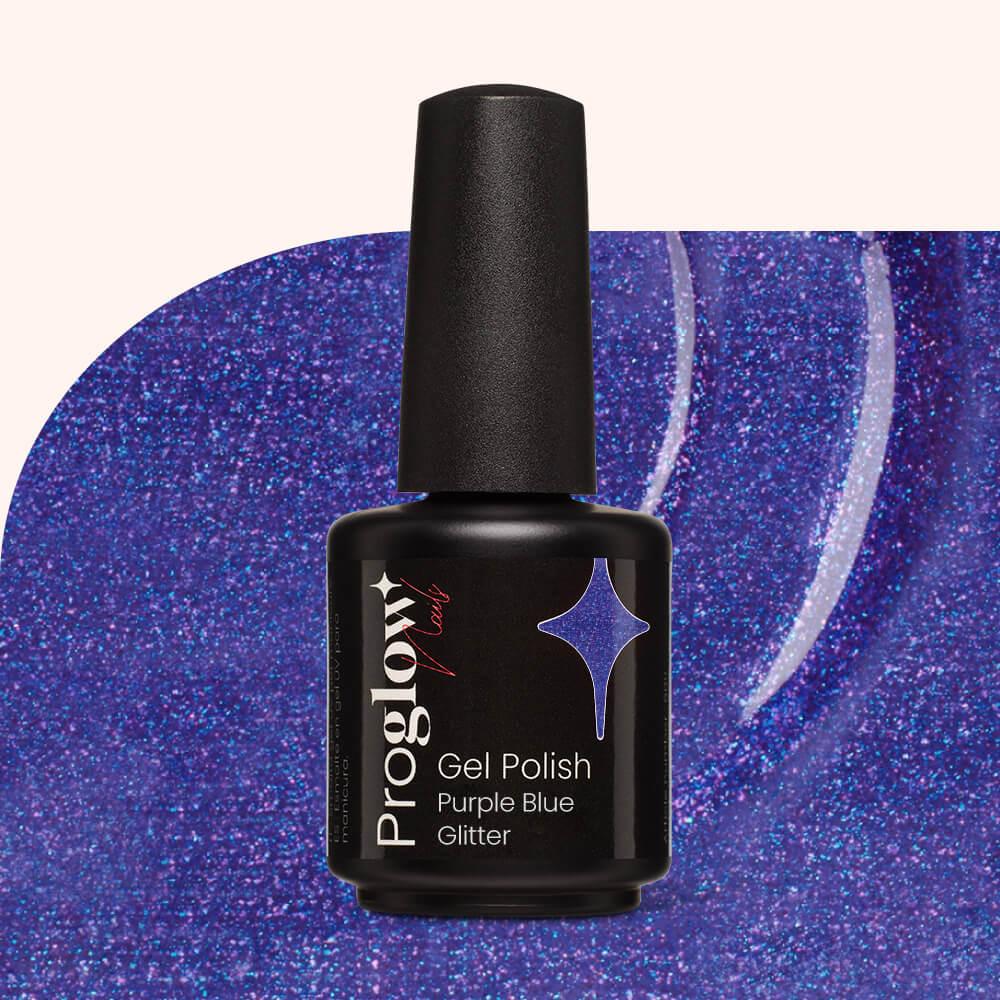 Smalto semipermanente Purple Blue Glitter