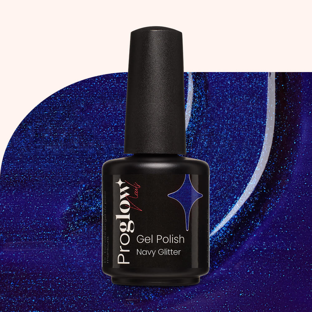 Smalto semipermanente Navy Glitter