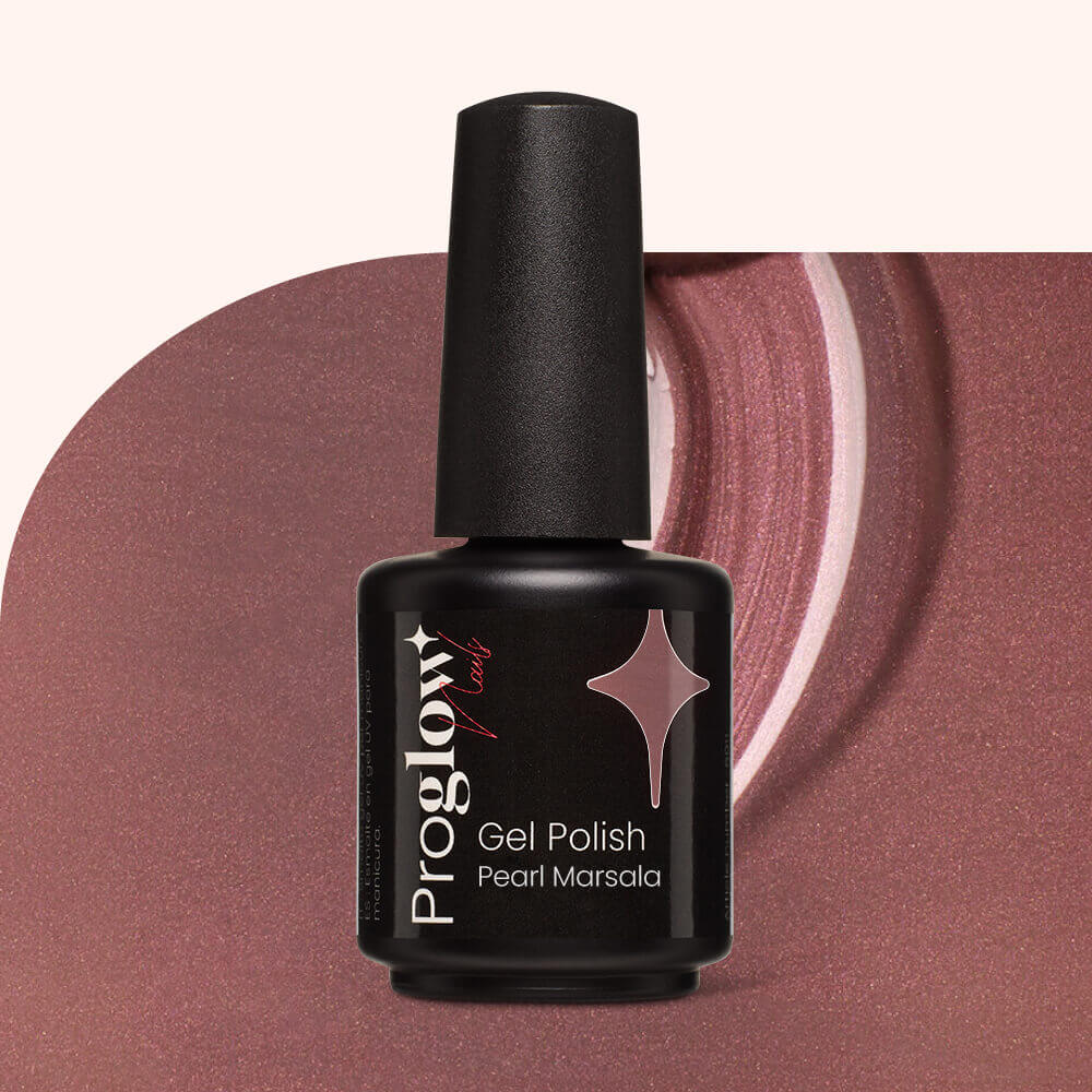 Gel Polish Shellac Pearl Marsala