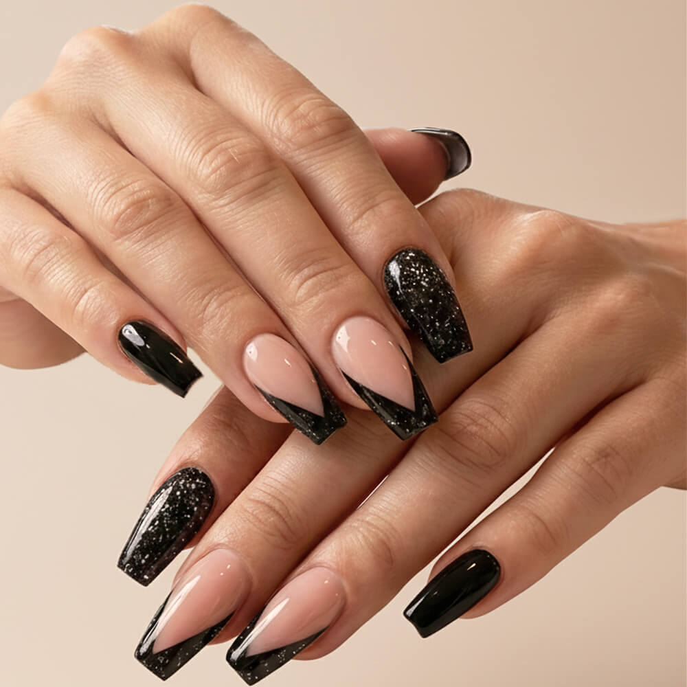 Dual Form Patch Reversed French Stiletto